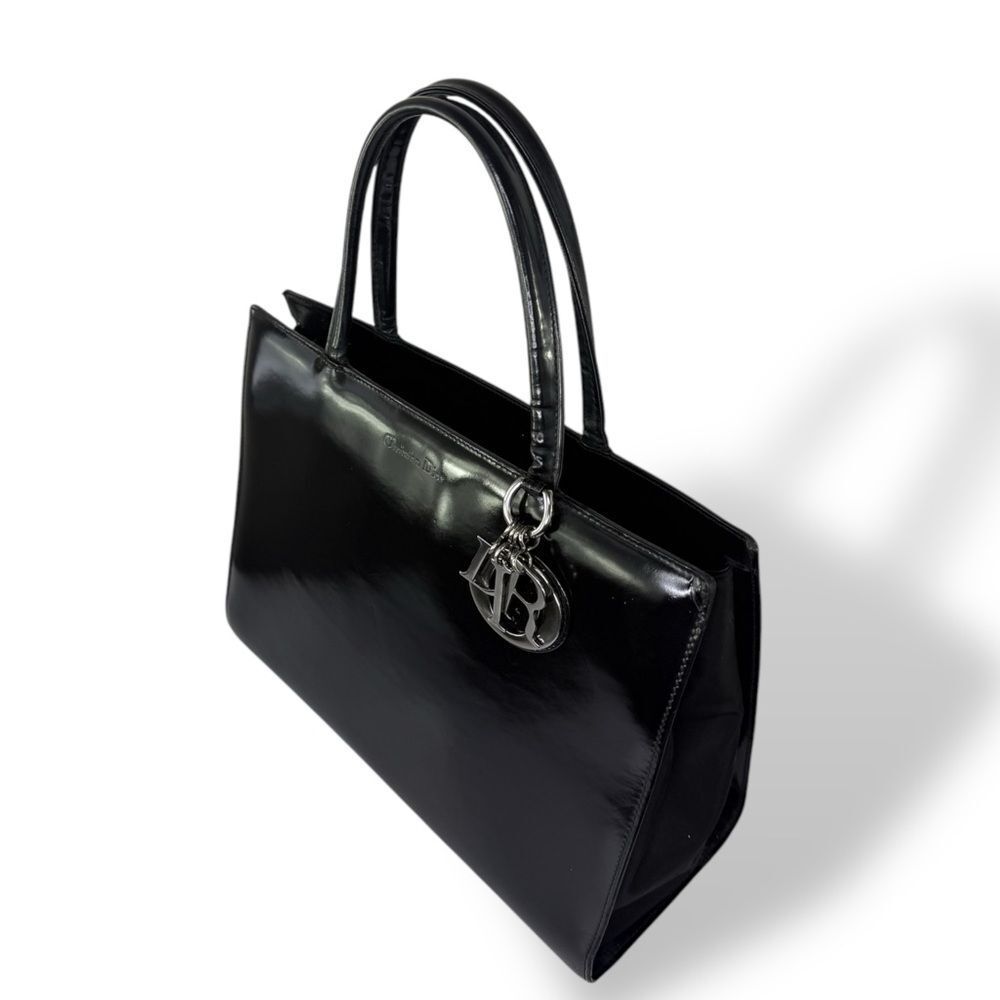 Christian DIOR Black Leather Lady D Tote - Picture 11 of 16